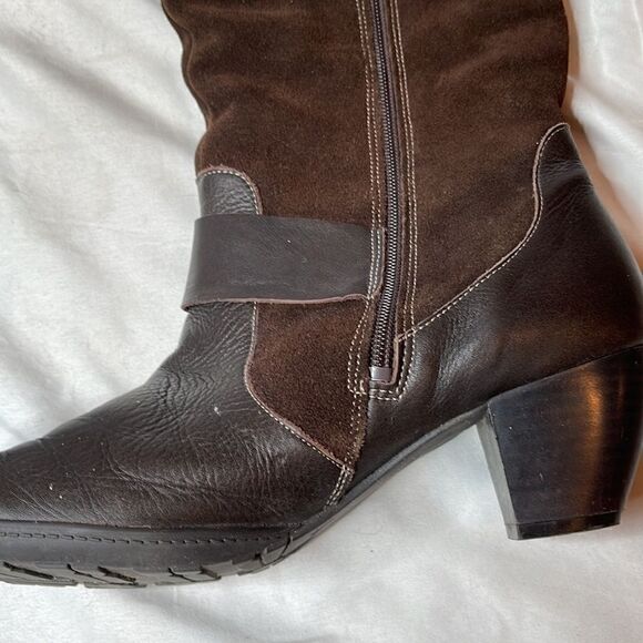 Alpina Fleece Lined Brown Leather/Suede Buckle Boots. Size 7.5. - Picture 4 of 16